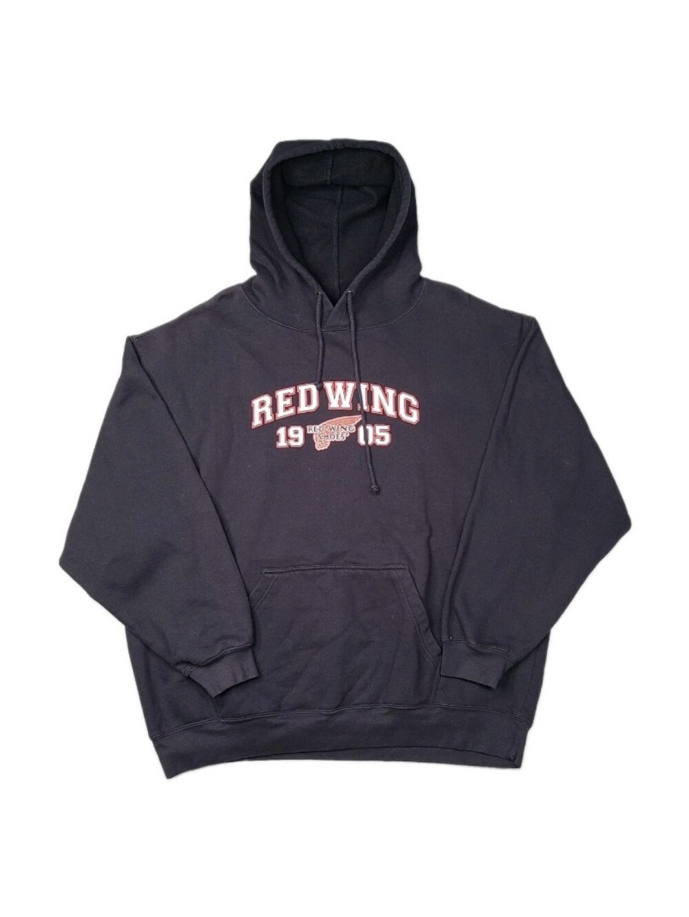 Vintage Red Wing Shoes Boots Heavyweight Hoodie Sweatshirt Size 2XL USA Workwear